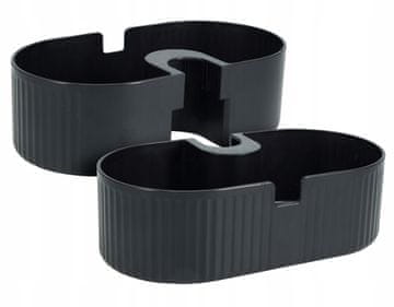 Koopman Plastični organizator za tuš kabino, črne barve, 13x24cm, 1 kos.