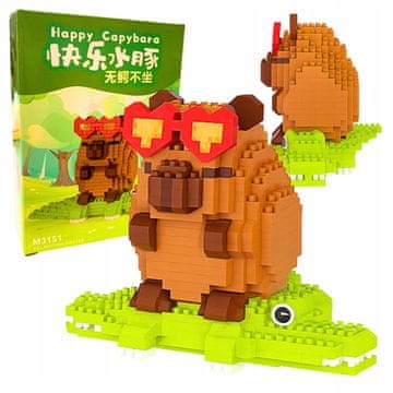 shumee Gradbeni bloki Capybara Komplet blokov krokodila Capybara Figura