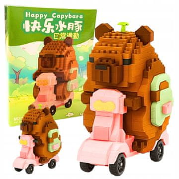 shumee Capybara Construction Blocks Capybara Scooter Motor Komplet kock