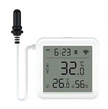 shumee Temperaturni senzor z LCD zaslonom tuya wifi T08 z zunanjo sondo