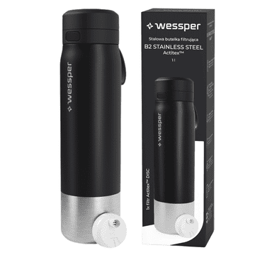 Wessper Wessper jeklena steklenica s filtrom WES276-1000-BK črna 1000 ml