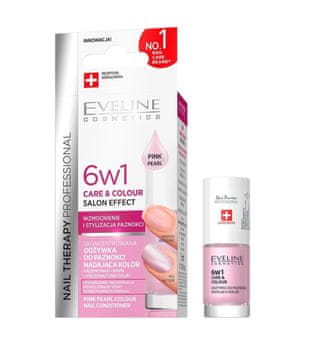 Eveline Cosmetics Eveline Nail Therapy 6v1 Care&Colour Pink - balzam za nohte 5 ml