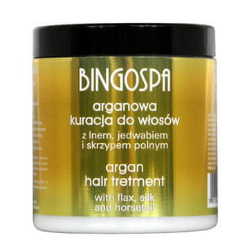 shumee Bingospa arganova nega las z lanenim semenom, svilo in preslico