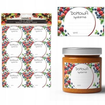 GARDEN LINE Komplet 24 nalepk Gardenline za domačo shrambo - sadje CHOM6254