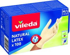 Vileda Vileda rokavice iz naravnega lateksa, velikosti M/L, 100 kosov.