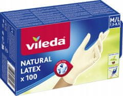 Vileda Vileda rokavice iz naravnega lateksa, velikosti M/L, 100 kosov.