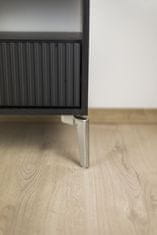 BB Komplet 4 nog za pohištvo Loft, srebrno kromirane, višina 18 cm