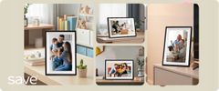 shumee Digitalni fotookvir 10,1-palčni IPS zaslon na dotik 64 GB Uhale