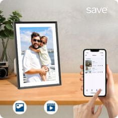 shumee Digitalni fotookvir 10,1-palčni IPS zaslon na dotik 64 GB Uhale