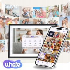 shumee Digitalni fotookvir 10,1-palčni IPS zaslon na dotik 64 GB Uhale