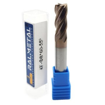 shumee Rezalo iz karbidne trdine VHM 8 x 20 x 60 mm 4 - peresa 55 HRC