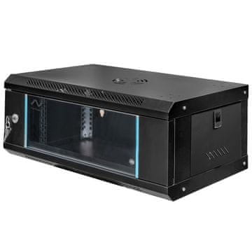 shumee Netberg Rack omarica 19" 4U 240x600x350 stenska montaža črna N