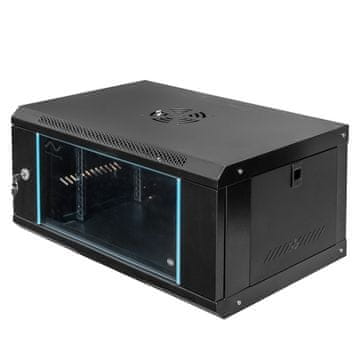 shumee Netberg Rack omarica 19" 6U 300x600x400 stenska montaža črna N
