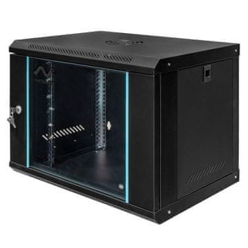 shumee Netberg Rack omarica 19" 9U 450x600x400 stenska montaža črna N