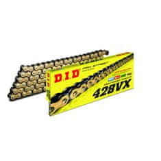 D.I.D Veriga DID GB428VX/136 z odprtim pogonom in zlato/črno zaponko