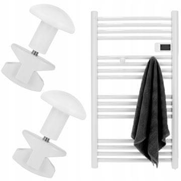 shumee Obešalniki za kopalniški radiator Paris White, komplet 2 kosov