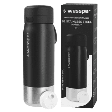 Wessper Wessper jeklena steklenica s filtrom WES276-700-BK črna 700 ml