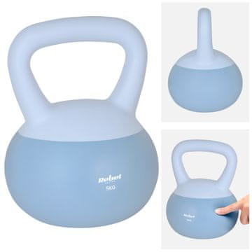 Rebel Mehka utež iz mehkega PVC-ja, 5 kg, Rebel, tiha utež za fitnes