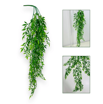 shumee Girlanda iz listov ruskusa, viseči ruskus 80 cm, zelene barve