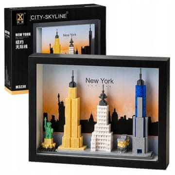 shumee New York Empire State Architecture 759 El 3D uokvirjena slika