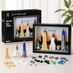 shumee New York Empire State Architecture 759 El 3D uokvirjena slika
