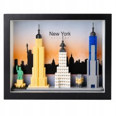 shumee New York Empire State Architecture 759 El 3D uokvirjena slika