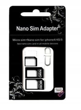 shumee Univerzalni 4-v-1 adapter za SIM kartico + ključ za odpiranje