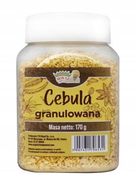 Royal Brand Dobra granulirana čebula 170 g v kozarcu za večkratno uporabo