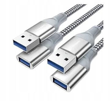 shumee Teeaam USB 3.0 kabel 2m + 3m A moški-ženski aluminijasti vtič