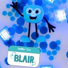 shumee Komplet senzoričnih kock Blair Water Glow, turkizna, Glo Pals