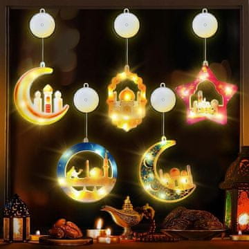 shumee Toprunyi komplet 5 LED luči za ramadan Eid Mubarak s priseski