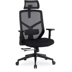 BE BENTO črn sodoben ergonomski vrtljiv pisarniški stol