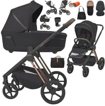 shumee Espiro Miloo 2.0 večnamenski voziček 2 v 1 310 Diamond Black