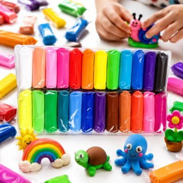 shumee Lahka plastelina super lahka glina 24 barv komplet za otroke