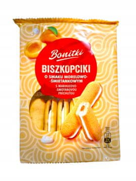 shumee Bonitki biskvitni piškoti 170 g z okusom marelice in smetane
