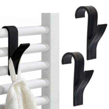 Primpol Primpol obešalnik za radiator, kavelj, držalo, 2 kosa, črna