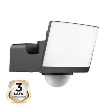 shumee LED reflektor Davos 30W 2000lm 4000K črne barve Premium PIR