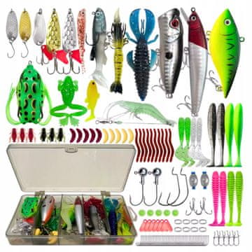 shumee Komplet ribiških vab in dodatkov 136 El Soft Baits v škatli