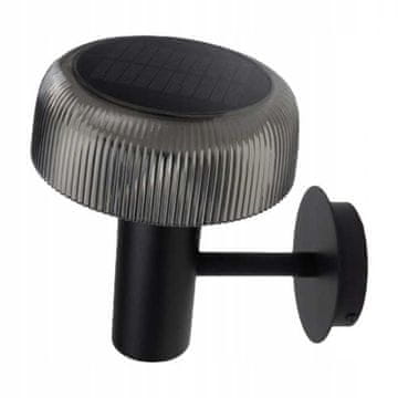 shumee Solarna + USB LED fasadna svetilka 2 v 1 IP44 SOE-16BD črna