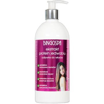 shumee Izvleček svilenih beljakovin 500 ml balzam za lase Bingospa
