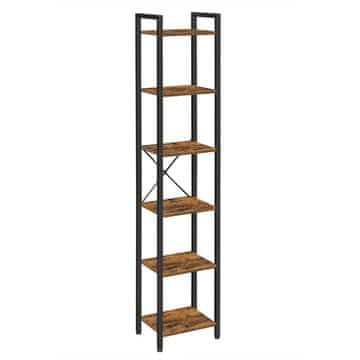 shumee Temno rjava ozka knjižna omara Loft VR37 40x30x187,5 Begryf