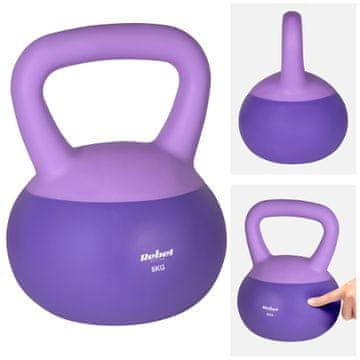 Rebel Mehka utež iz mehkega PVC-ja, 8 kg, Rebel, tiha fitnes utež