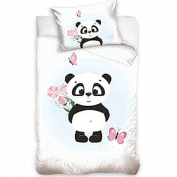 Carbotex Bombažna posteljnina Panda 100x135 40x60 Otroška posteljica