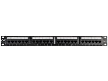 shumee Rack za patch panele Netberg 19" Cat6 24p UTP črne barve N