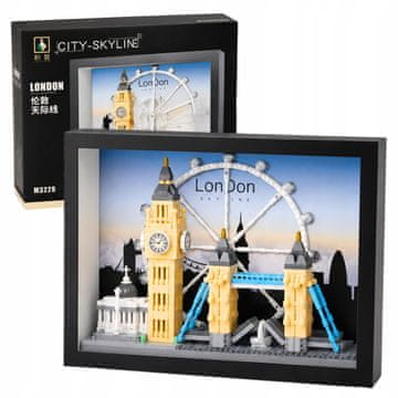 shumee London Big Ben Tower Bridge 1111 kosov 3D uokvirjena slika