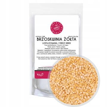 Winoszarnia Liofilizirana kocka rumene breskve - 20 g naravnega sadja