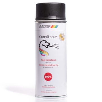 MOTIP DUPLI Toplotno odporna barva v spreju Crafts, termalno črna 690C
