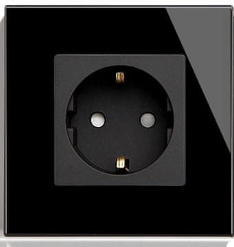 RTX Tuya Smart ZigBee vtičnica + RTX stekleni okvir črne barve