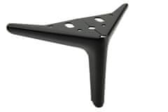 BB 4x Elegant Anchor noga za pohištvo, mat črna, višina 12 cm