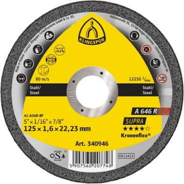 KLINGSPOR Rezalni disk iz nerjavečega jekla Klingspor A646R 125x1,6
